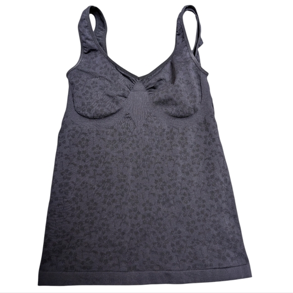 Shape Wear Camisole Fairy Grunge Goth Y2K Women S Black Floral Stretch Wireless - Picture 7 of 11